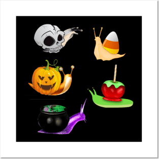 Hallloween Snails Posters and Art